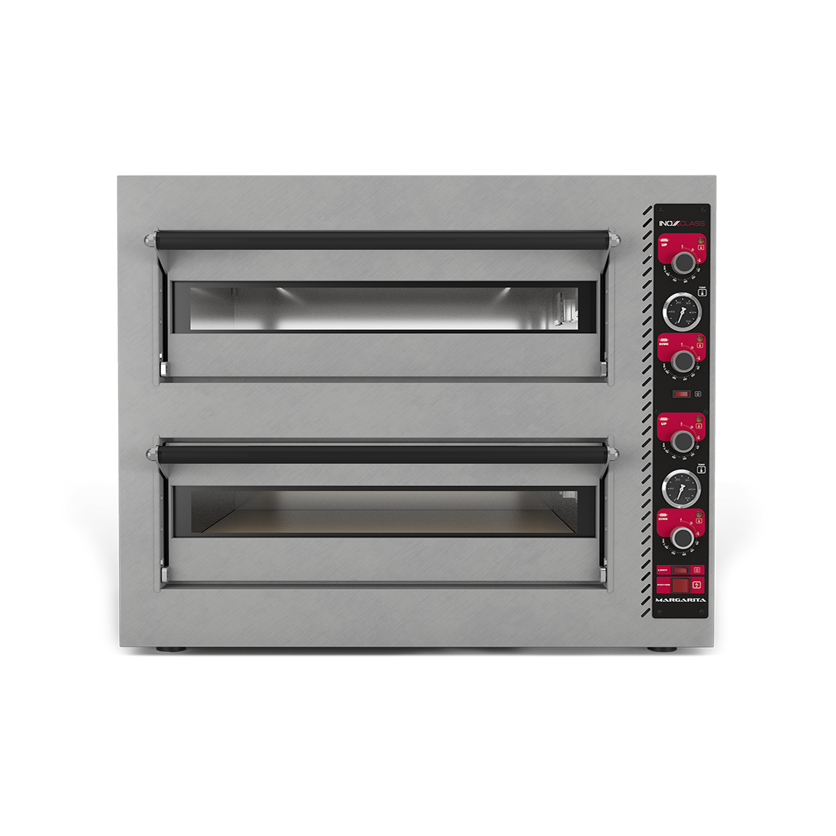 Inoxclass C-502E Pizza Fırını, Elektrikli, Çift Katlı, 8 Pizza Ø33 cm-ELEKTRİKLİ PİZZA FIRINLARI - Demasan
