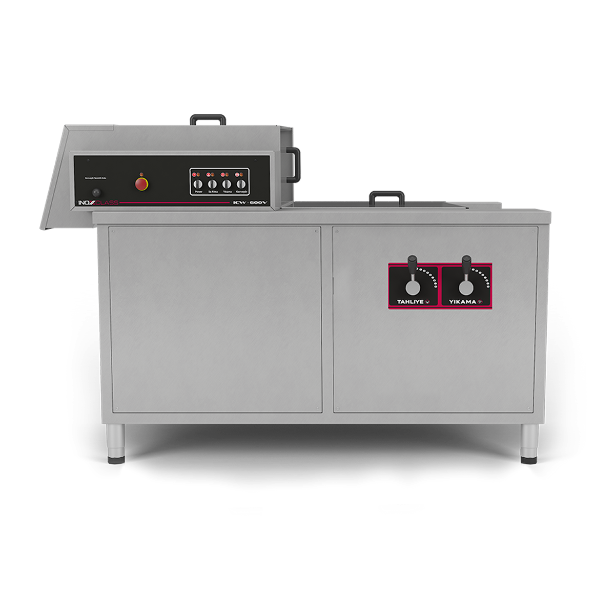 Inoxclass ICW-300V Sebze Yıkama Makinesi, Elektrikli, 300 kg/saat-SEBZE YIKAMA MAKİNALARI - Demasan

