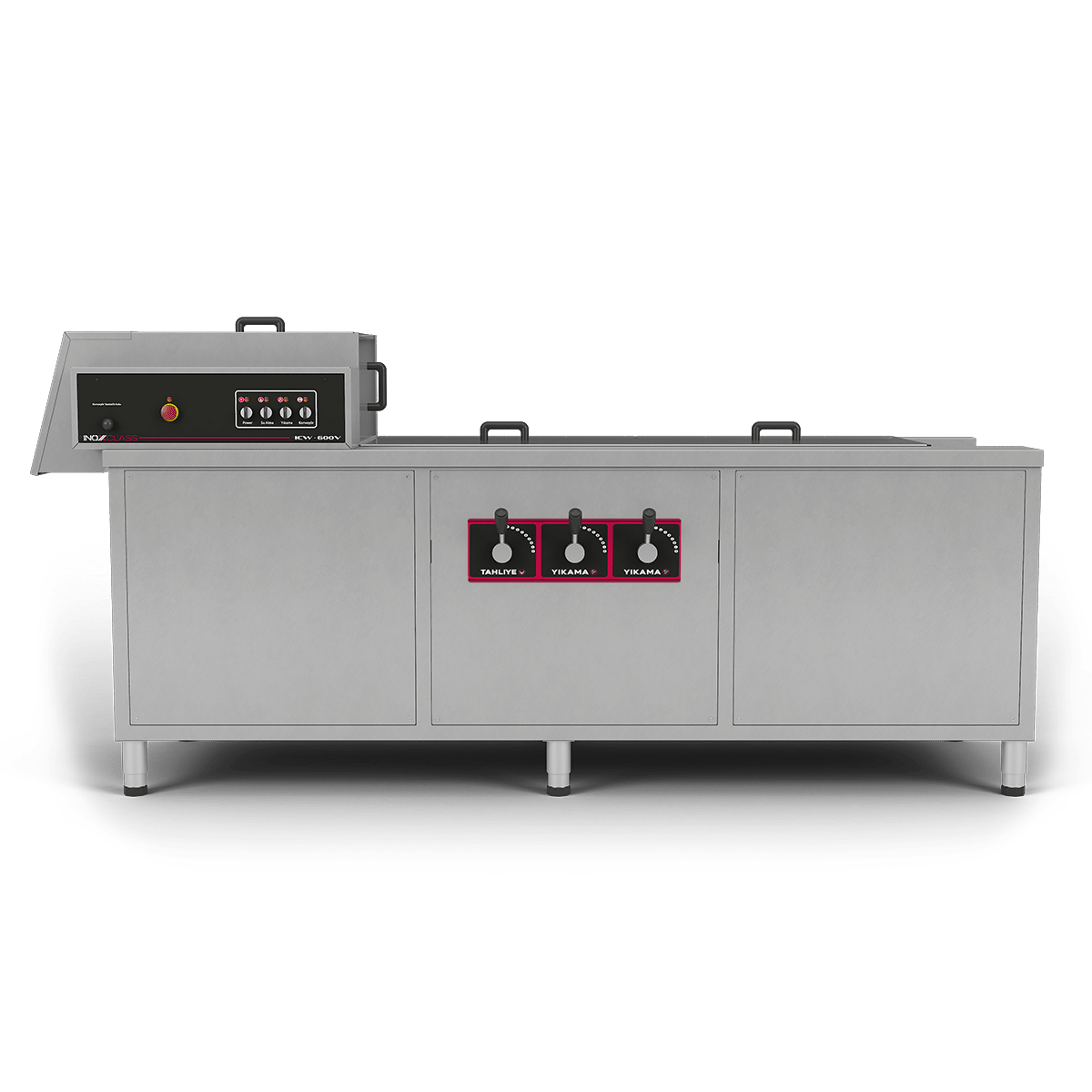 Inoxclass ICW-600V Sebze Yıkama Makinesi, Elektrikli, 600 kg/saat-SEBZE YIKAMA MAKİNALARI - Demasan
