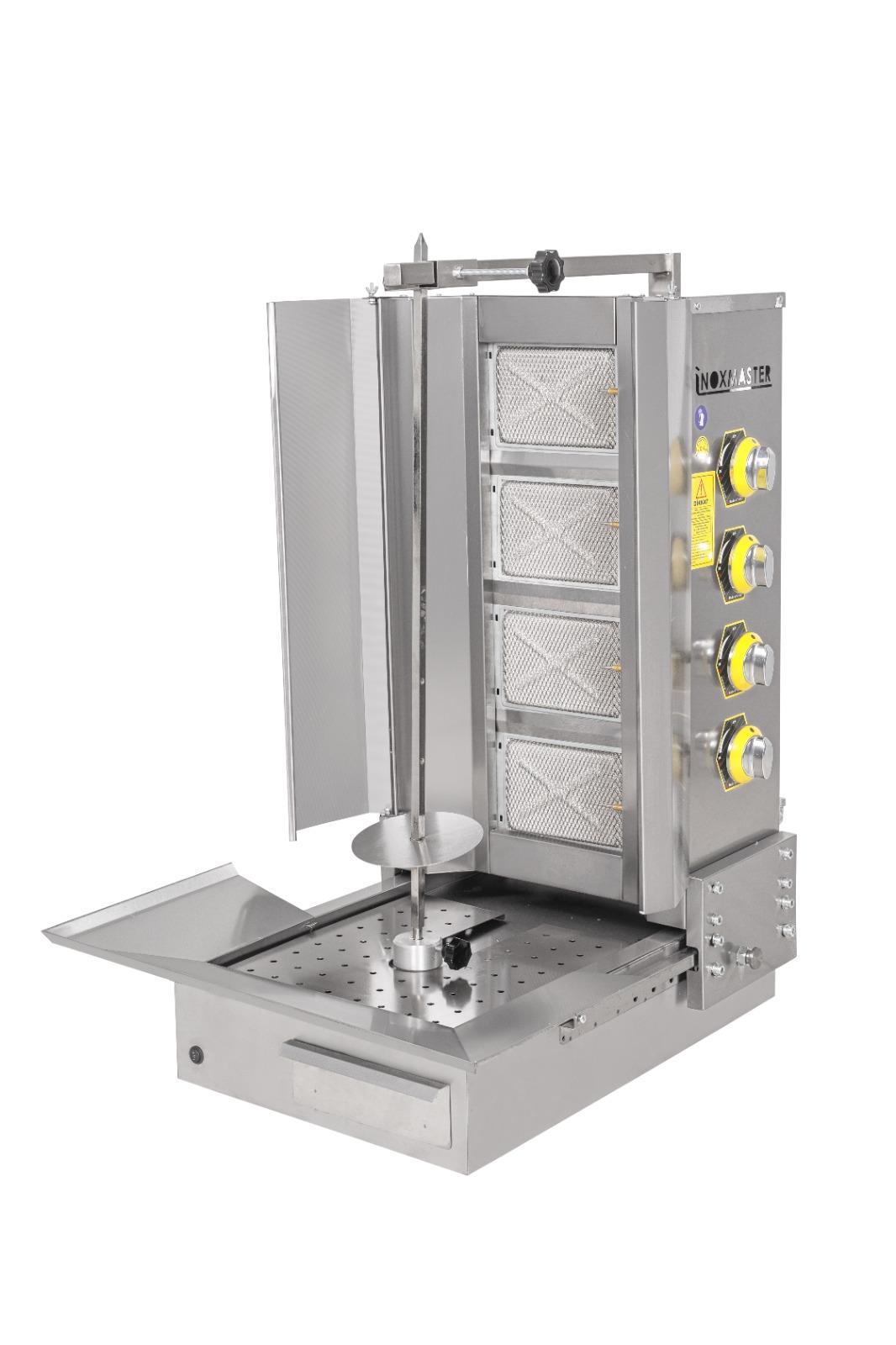 Inoxmaster Profesyonel 4 Radyanlı Alttan Motorlu Gazlı Döner Ocağı - İMR-MDNR-401 (LPG/NG) ALTTAN MOTORLU DÖNER OCAKLARI 
