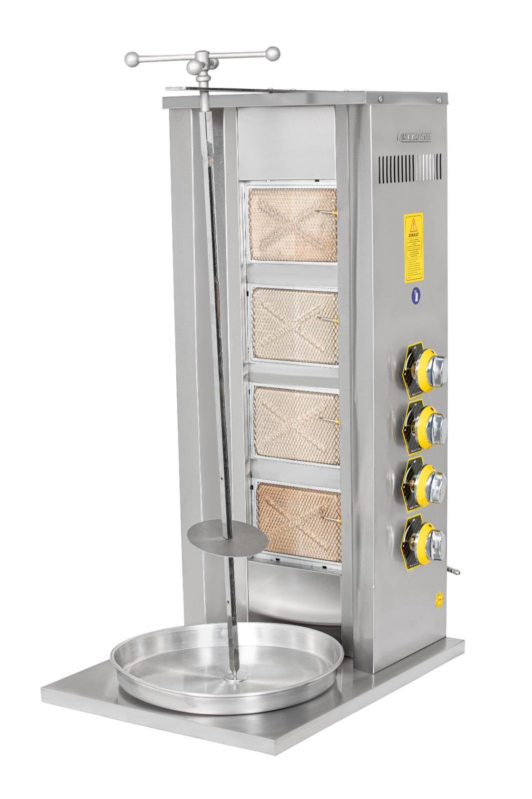 Inoxmaster Profesyonel 4 Radyanlı Gazlı Döner Ocağı - İMR-DNR-401 (LPG/NG Uyumlu) Standard Doner Kebab Grills

