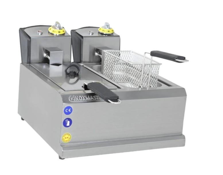 Inoxmaster Profesyonel Çift Hazneli Elektrikli Fritöz 3+3 Litre - İMR-FE-3+3 (Yüksek Verim) FRİTÖZLER
