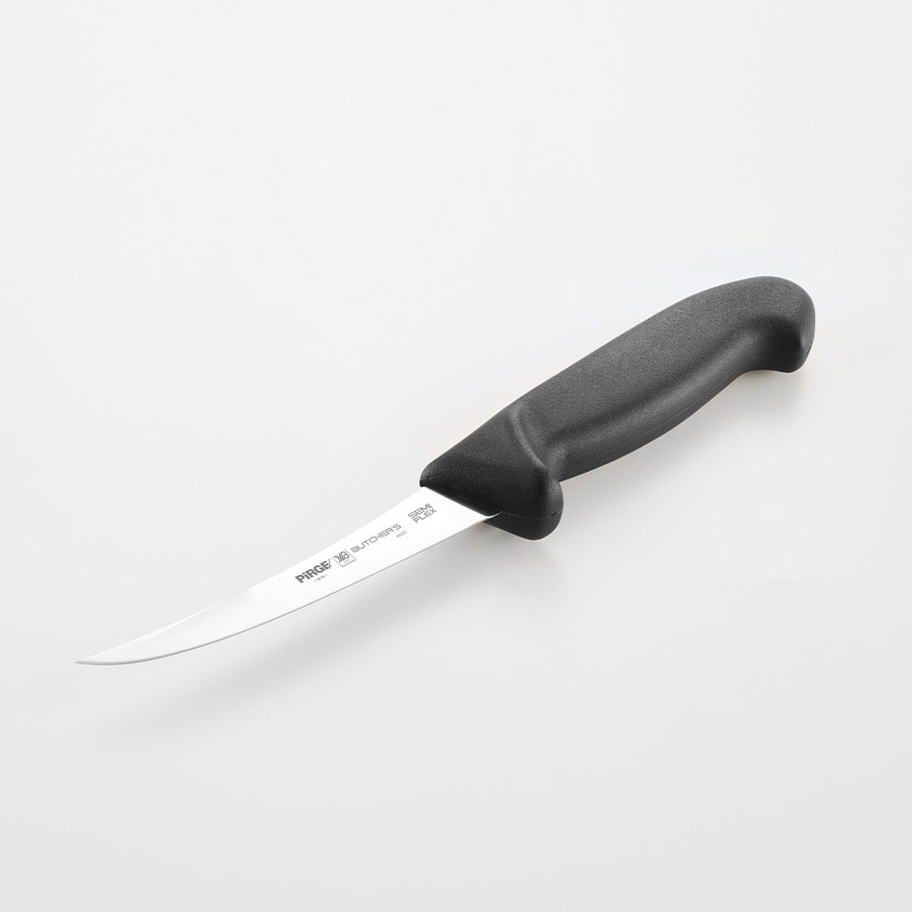 MIG Butcher's Sıyırma Bıçağı Kıvrık Yarı Esnek 13 cm Siyah-ET VE KASAP BIÇAKLARI - Demasan

