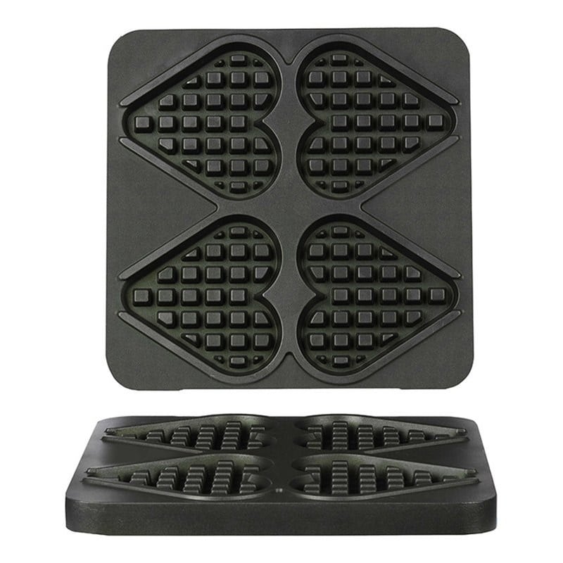 Omake Kare Waffle Kalıbı WFL21 Çubuklu Kalp-WAFFLE PİŞİRİCİLER - Demasan
