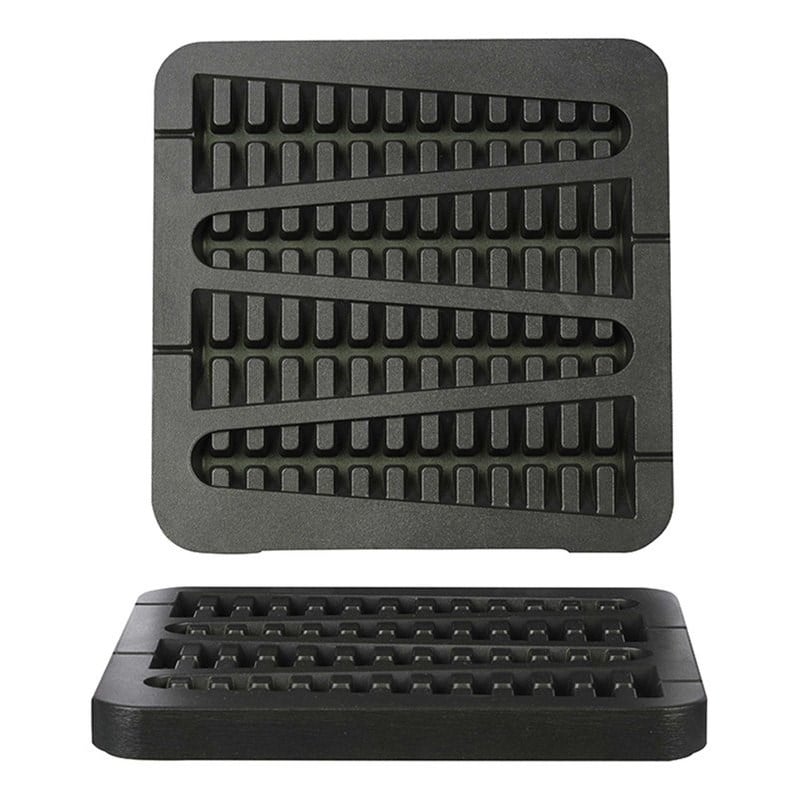 Omake Kare Waffle Kalıbı WFL21 Çubuklu Çam-WAFFLE PİŞİRİCİLER - Demasan
