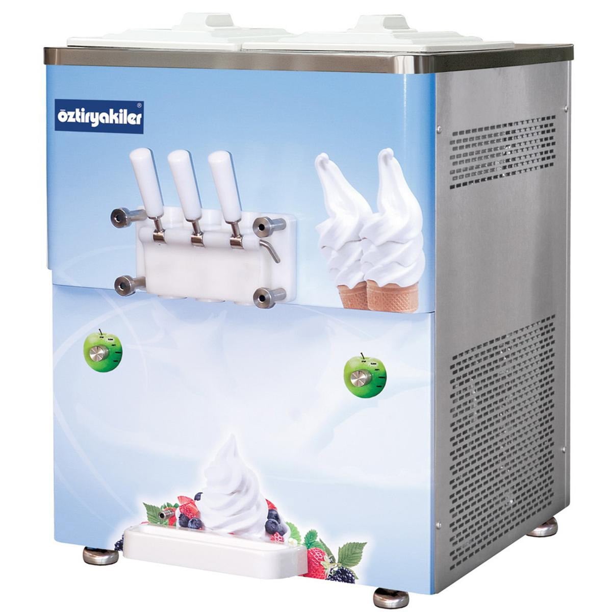Öztiryakiler Dondurma Makinesi Set Üstü 3 Kollu 2x10LT Pompalı OEF2500P-SOFT DONDURMA MAKİNELERİ  - Demasan
