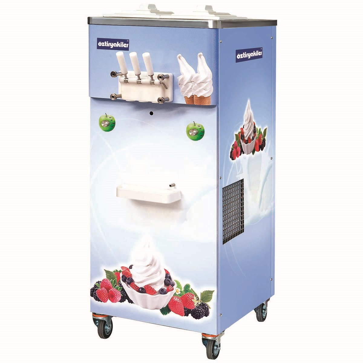 Öztiryakiler Dondurma Ve Frozen Yogurt Makinesi Üç Kollu Karıştırıcılı 2x15 Lt OEF4000A-SOFT DONDURMA MAKİNELERİ  - Demasan
