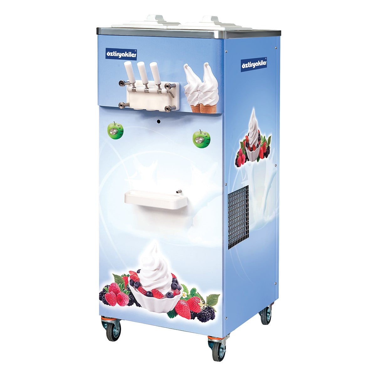 Öztiryakiler Dondurma Ve Frozen Yogurt Makinesi Set Üstü Üç Kollu Karıştırıcılı 2x15 Lt OEF2500A-SOFT DONDURMA MAKİNELERİ  - Demasan
