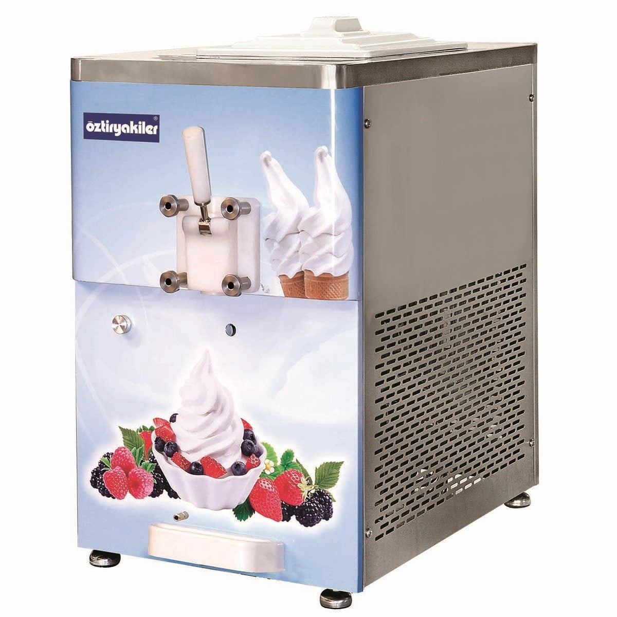 Öztiryakiler Dondurma Ve Frozen Yogurt Makinesi Set Üstü Tek Kollu Pompalı Karıştırıcılı 11 Lt OEF1500APS-SOFT DONDURMA MAKİNELERİ  - Demasan
