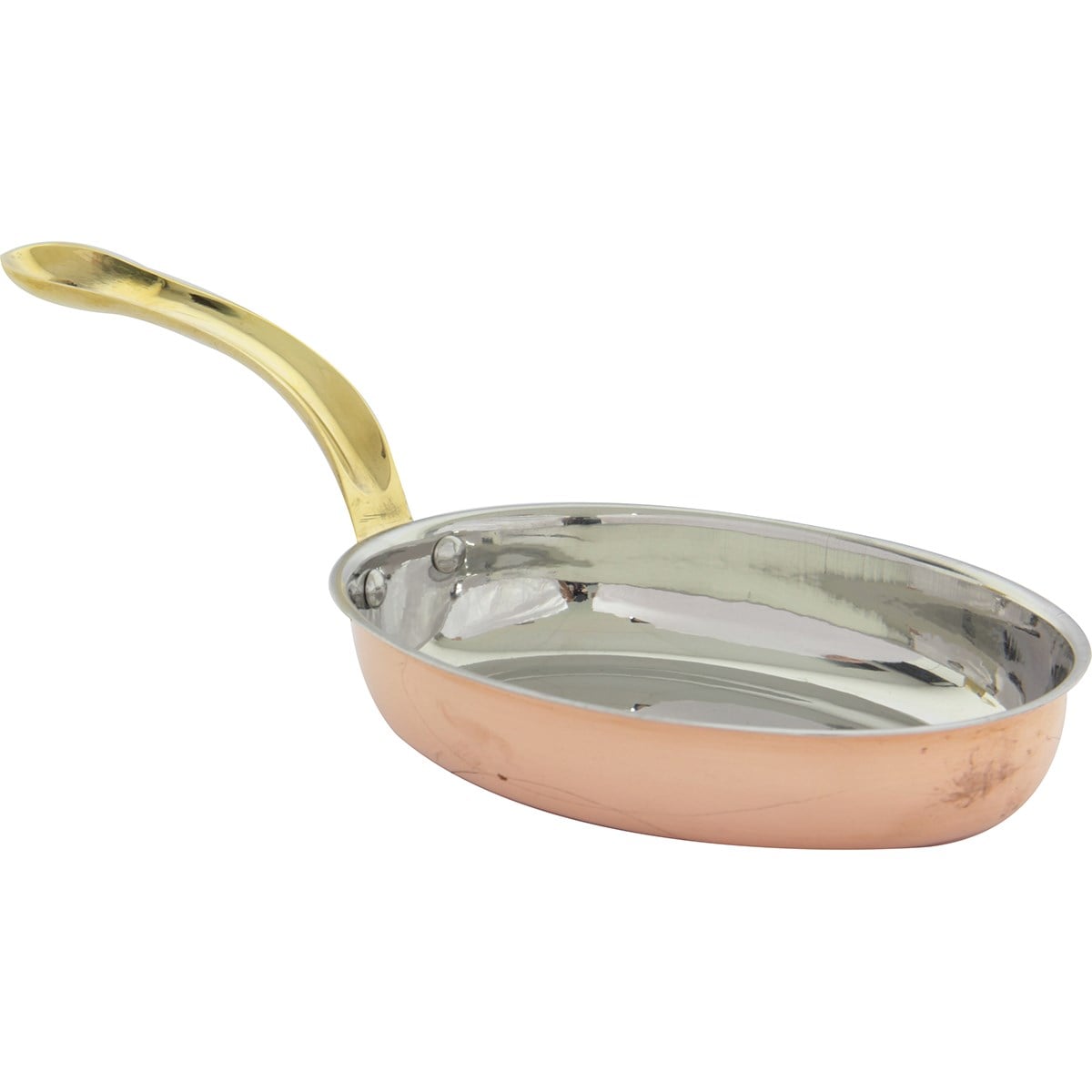 Öztiryakiler Gurmeaid Oval Tava Dışı Bakır İçi Paslanmaz Çelik 16x3,75 cm-GIDA SERVİS EKİPMANLARI - Demasan
