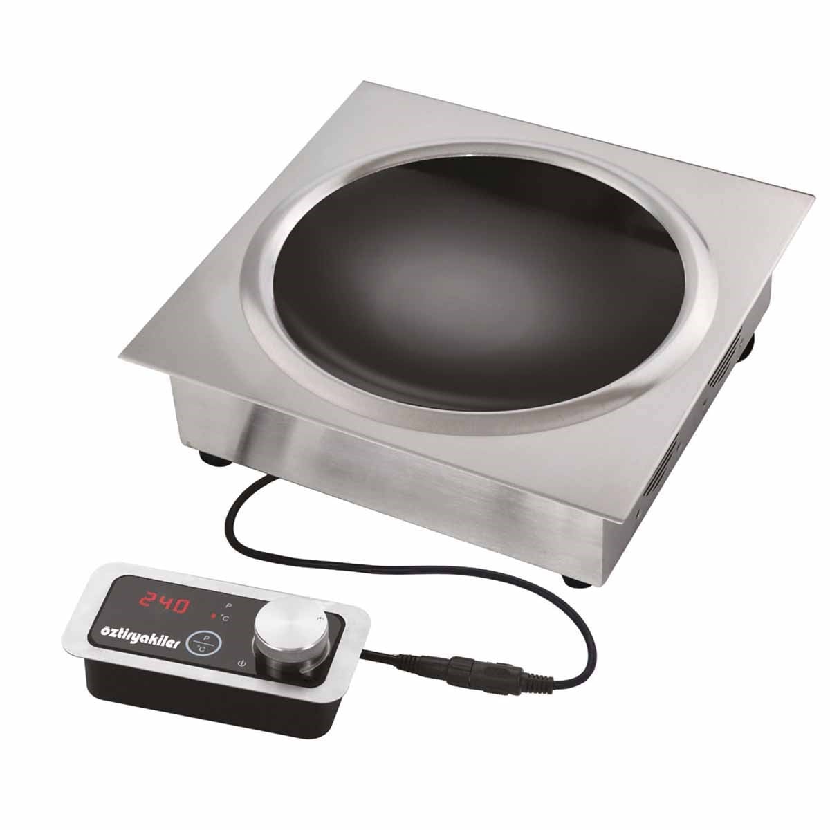 Öztiryakiler İndiksüyonlu Wok Isıtıcı-Pişirici Gömme 500-3500 W 36x38x12 cm-İNDÜKSİYON OCAKLAR - Demasan
