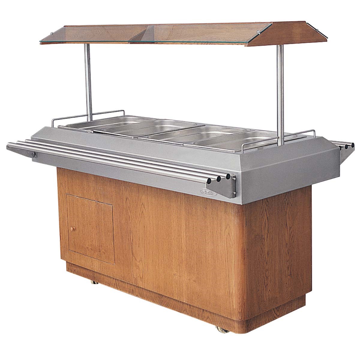 Öztiryakiler Isıtmalı Servis Ünitesi (ceviz)-SALADBAR  - Demasan
