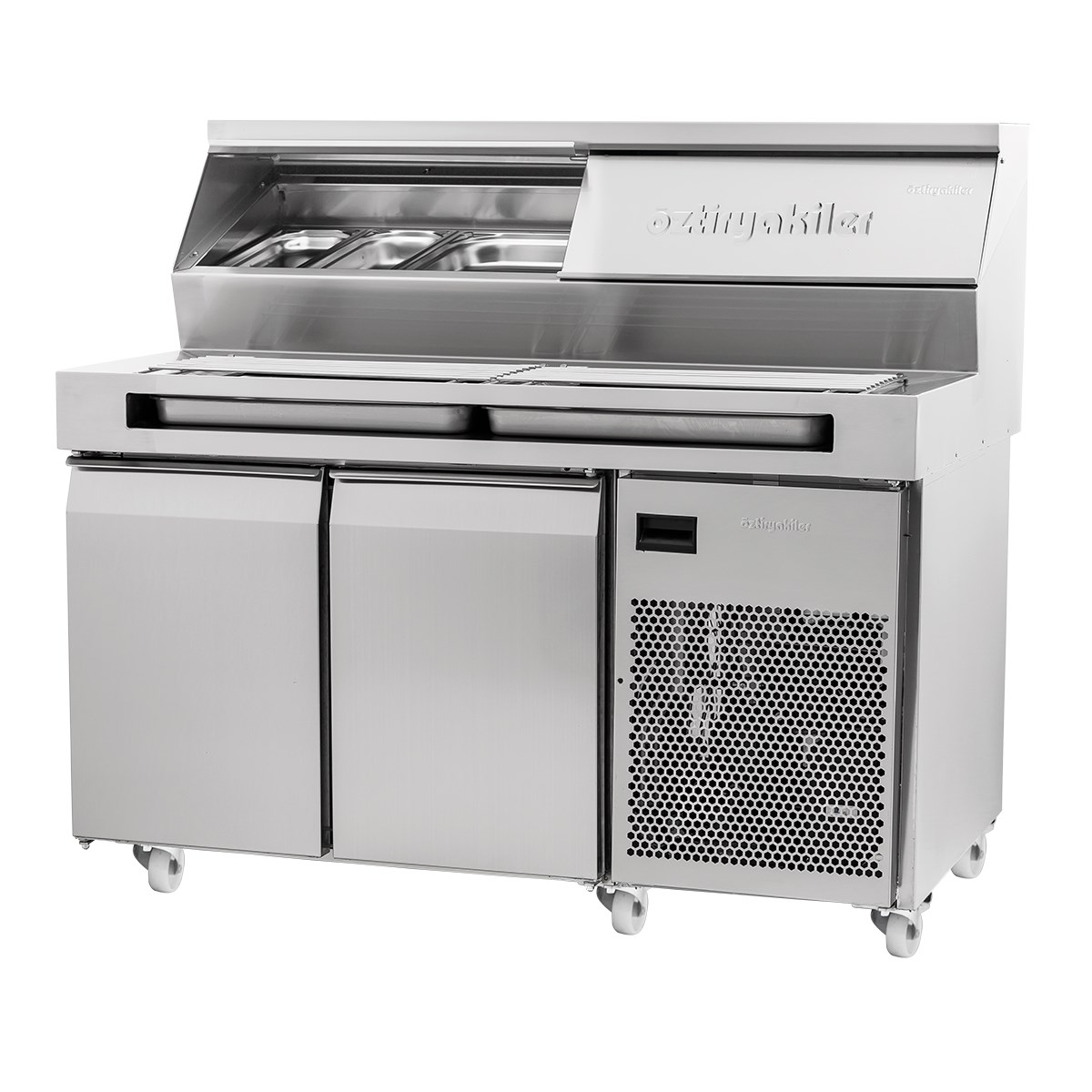 Öztiryakiler Make Up Pizza Hazırlık Dolabı 142x80 Özel Pizza Önü Telli