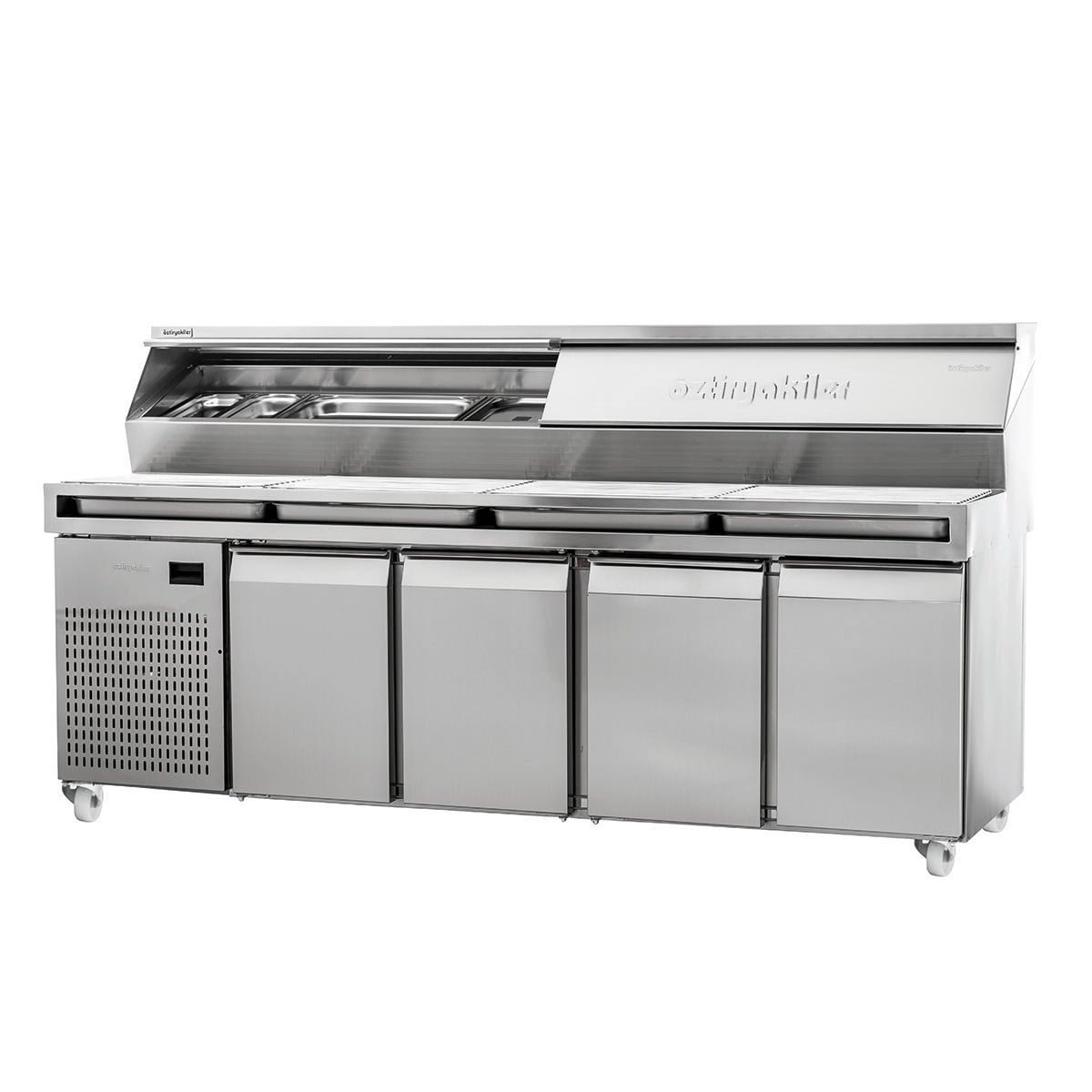 Öztiryakiler Make Up Pizza Hazırlık Dolabı 240x80 Özel Pizza Önü Gn Kap Telli