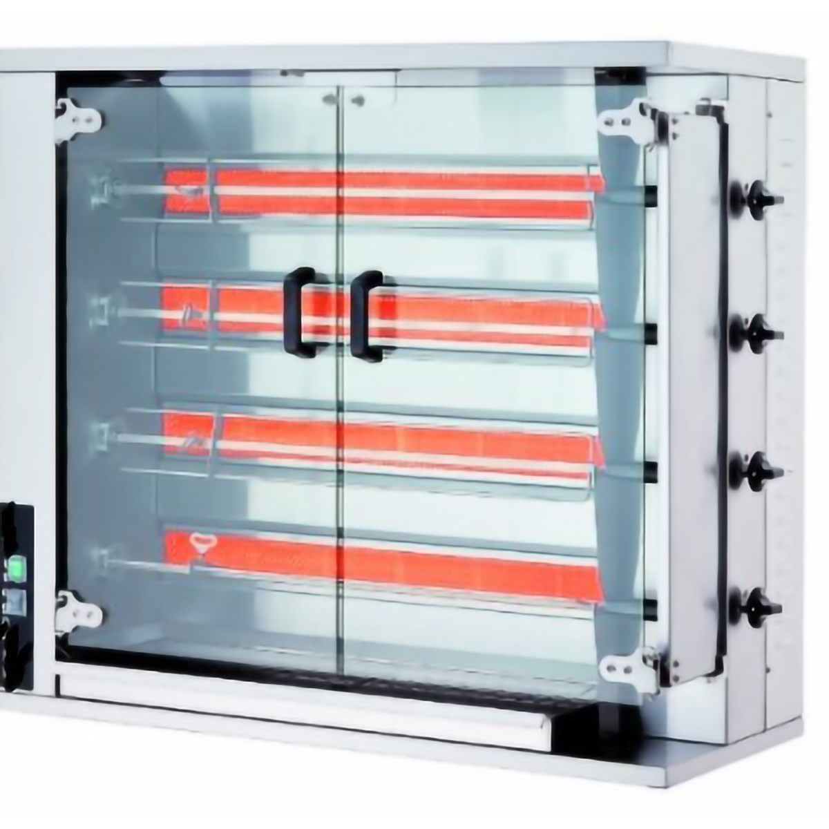 Öztiryakiler Pılıc Cevırme Makinası 4 Şiş 16-20 Pılıc Kapasıte Gazlı-Chicken Rotisseries and Horizantal Kebab Machine - Demasan
