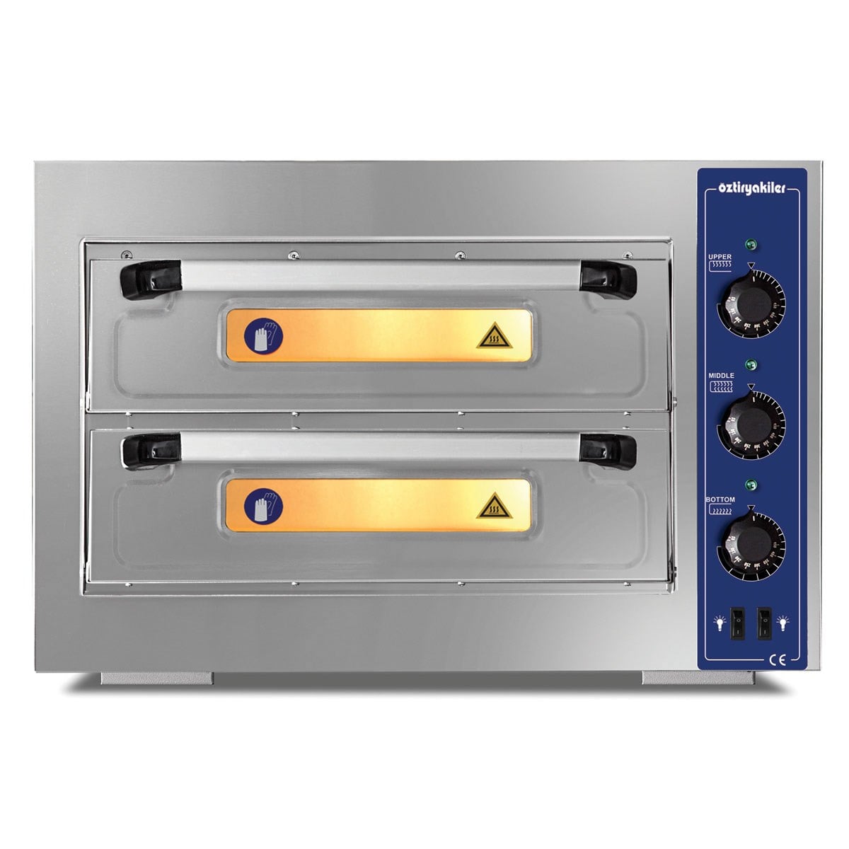Öztiryakiler Pizza Fırını 4+4 Elektrikli 380 V-PİZZA FIRINLARI - Demasan
