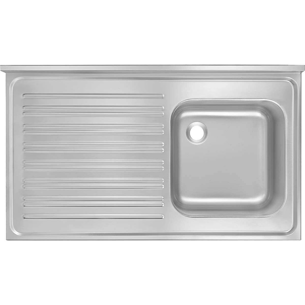 Öztiryakiler Tablalı Evye 100x60 Tek Goz Sol Damlalıklı 40x40x25 Goz 1,00 mm-Evye Tablaları ve Kazan Yıkama Evyeleri - Demasan
