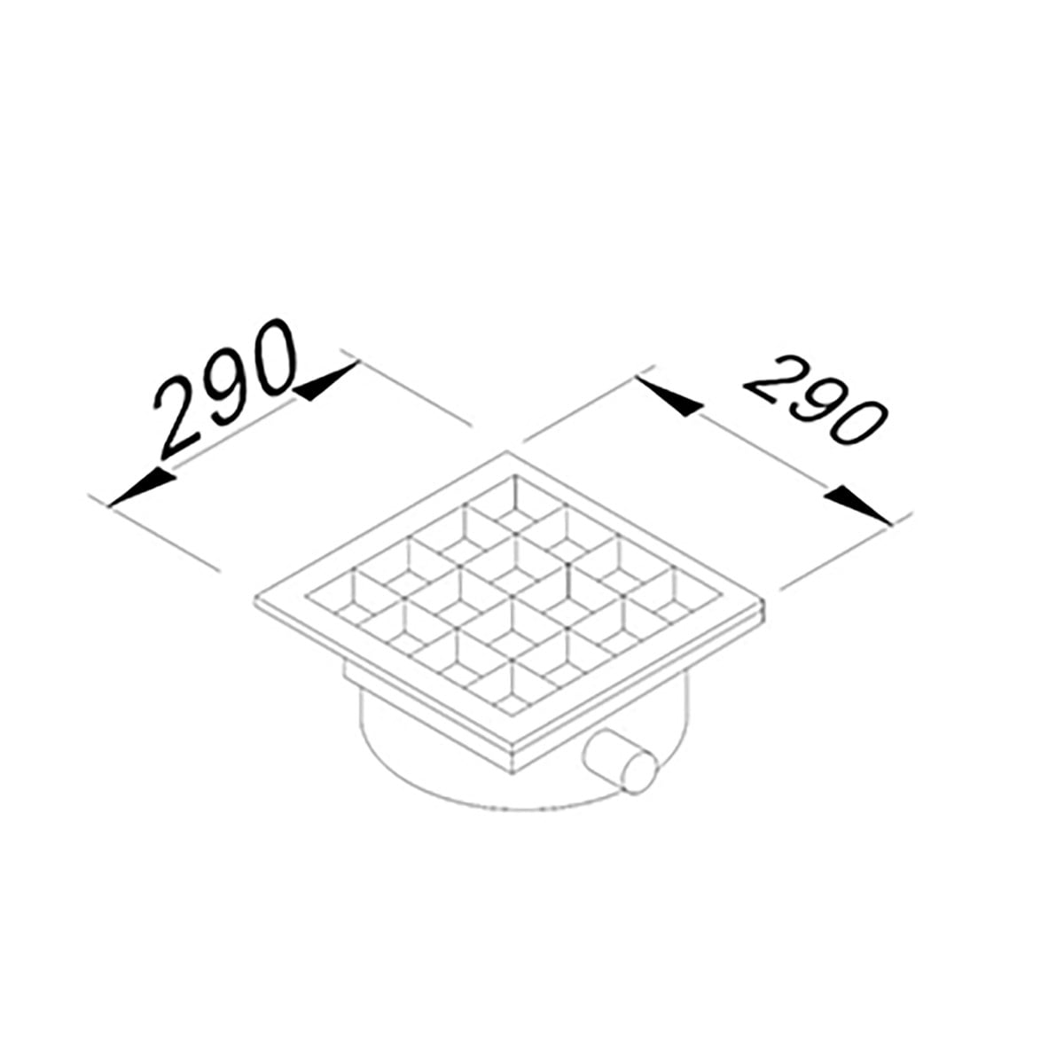 Öztiryakiler Yer Izgarası Tavalı Kenardan Sifonlu Sağdan Çıkışlı Q70 Pvc 290x290-Yer Izgaraları ve Zemin Süzgeçleri - Demasan

