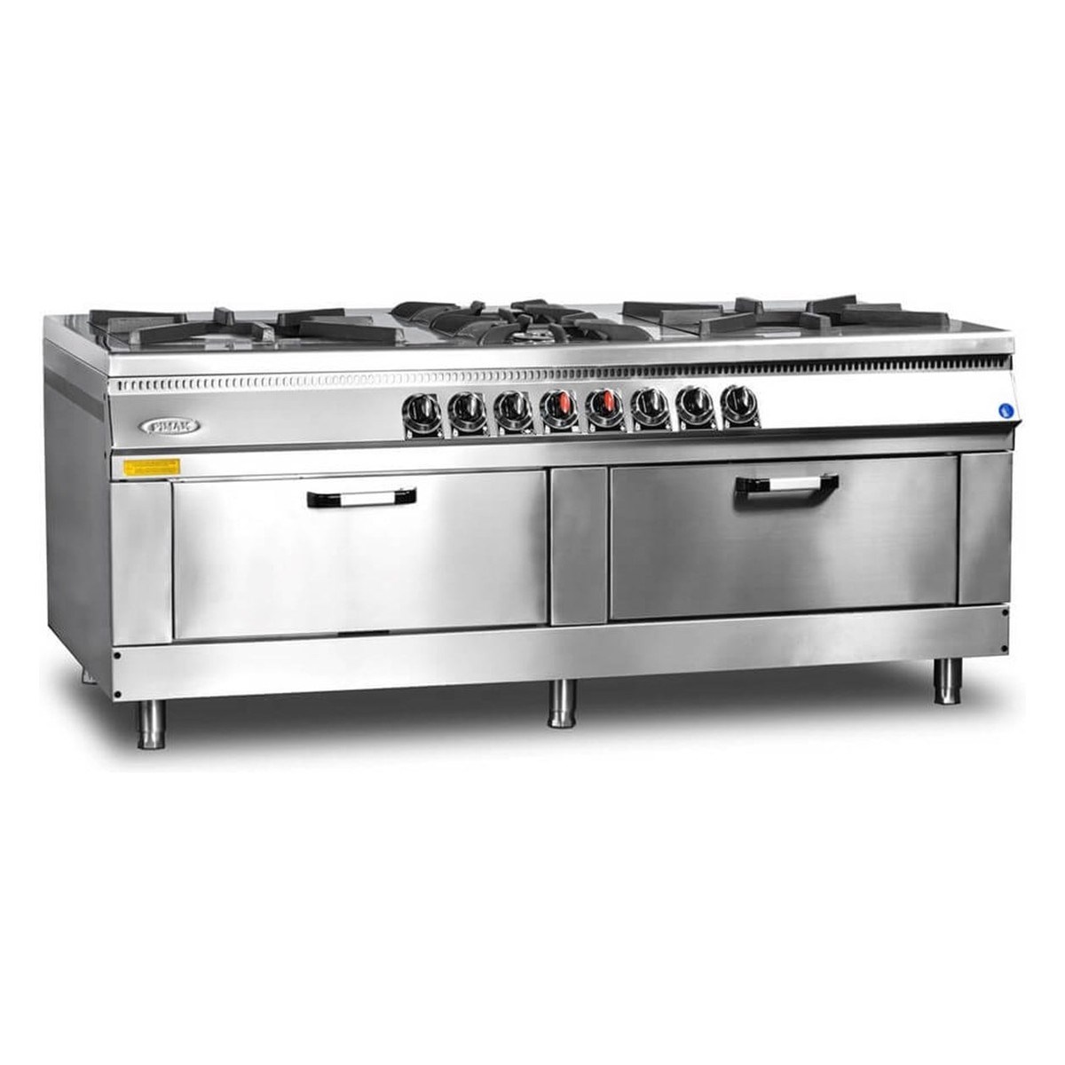 Pimak KU-M015-2.6 Gazlı Kuzine, 6 Gözlü + 2 Fırın, 200x100x85 cm-KUZİNELER - Demasan
