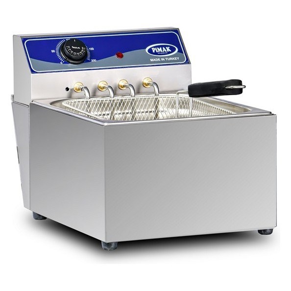 Pimak M057 Elektrikli Ekonomik Fritöz, 5 Lt, 27x43x33,5 cm-ELEKTRİKLİ FRİTÖZLER - Demasan
