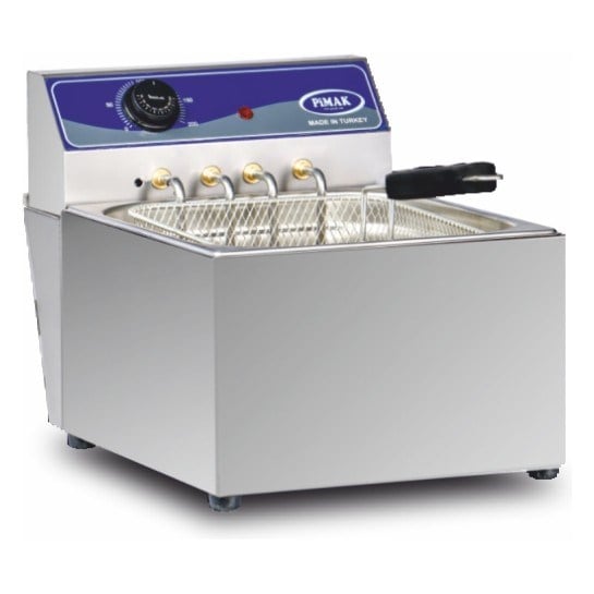 Pimak M060 Elektrikli Ekonomik Fritöz, 8 Lt, 32,5x45,5x33,5 cm-ELEKTRİKLİ FRİTÖZLER - Demasan
