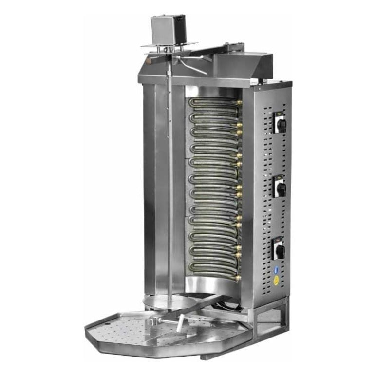 Pimak M077-3D Elektrikli Döner Ocağı, Üstten Motorlu, 6 Radyanlı, 50x60x92 cm-ÜSTTEN MOTORLU DÖNER OCAKLARI  - Demasan
