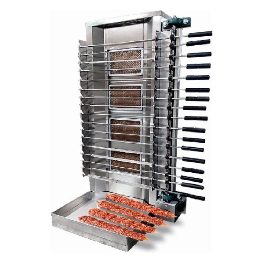 Pimak M077-4AK Gazlı Kebap Makinesi, 14 Şişli, 700x570x1180 mm-DÖNER OCAKLARI - Demasan
