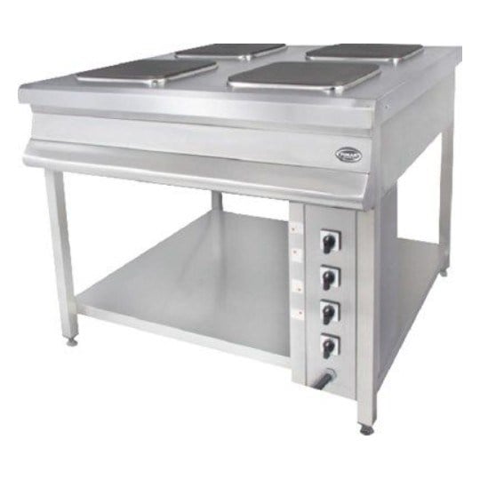 Pimak MX27-4 Elektrikli Taban Raflı Ocak, 4 Gözlü, 100x100x85 cm-LOKANTACI OCAKLARI - Demasan
