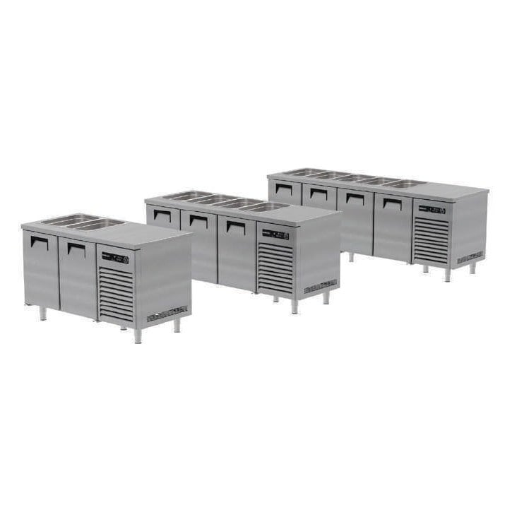 Portabianco ASBH-4N70 Soğuk Servis Buzdolabı, GN Havuzu Açık, 4 Kapılı, 233x70x85 cm, AISI 304-SOĞUK MEZE & KEBAP DOLAPLARI  - Demasan
