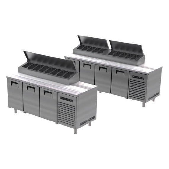 Portabianco SBTM-3N70E Mermer Tablalı Make-Up Buzdolabı, 3 Kapılı, 186,5x70x135 cm, AISI 430-PİZZA HAZIRLIK DOLAPLARI - Demasan
