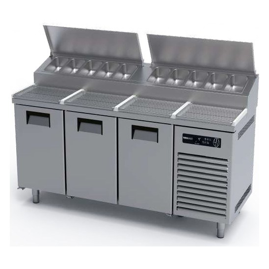 Portabianco SBTP-2N70 Pizza Make-Up Buzdolabı, 2 Kapılı, 140x70x109 cm, AISI 304-PİZZA HAZIRLIK DOLAPLARI - Demasan
