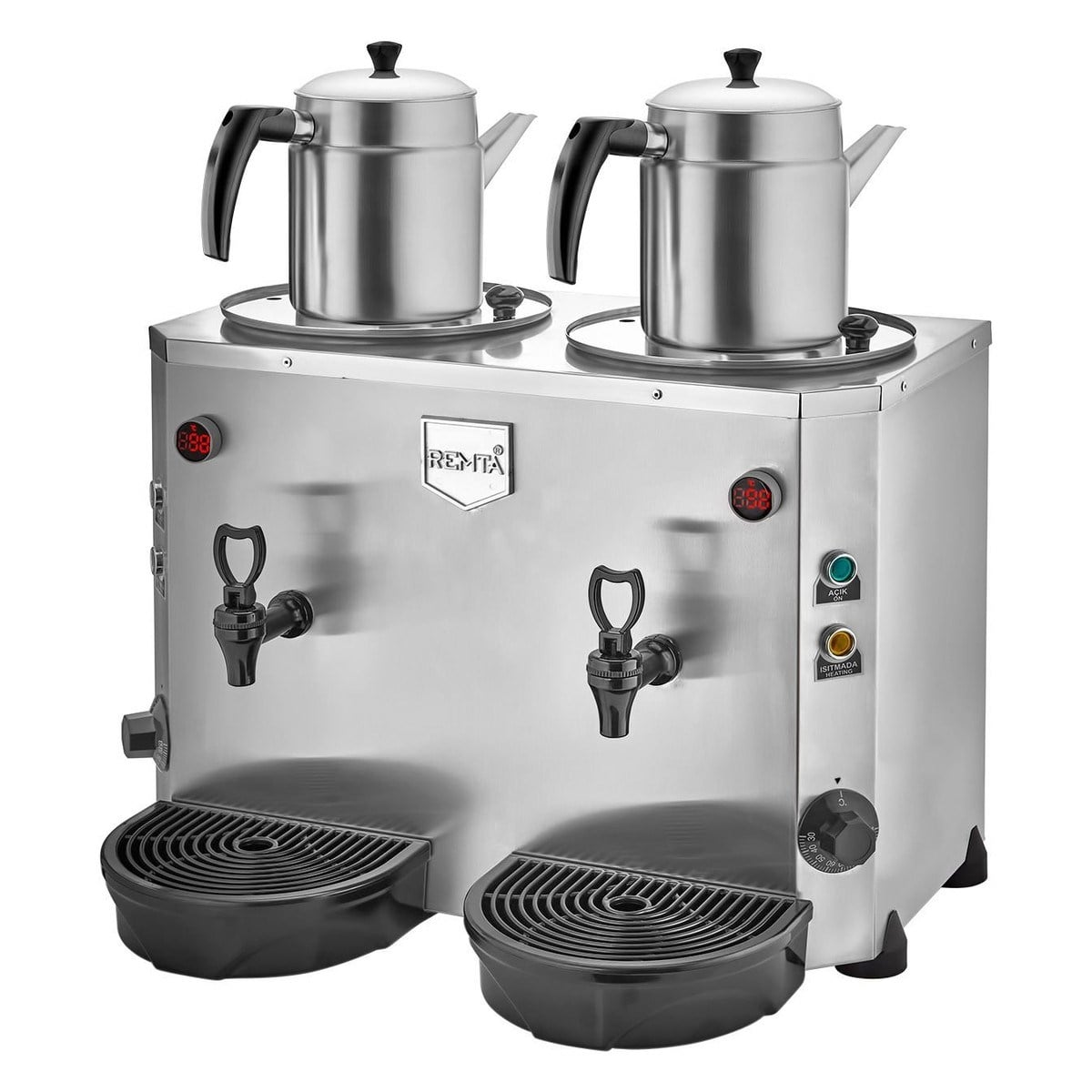 Remta DE15 Çift Demlikli Jumbo Çay Makinesi 9+9 lt - DE15-ÇAY MAKİNELERİ VE ÇAY KAZANLARI - Demasan
