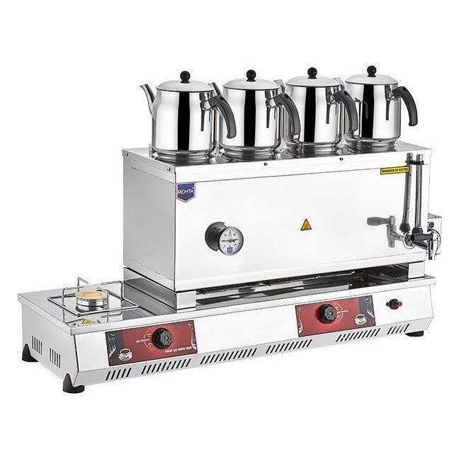 Remta N14(E) 85 Model 4 Demlikli Gazlı (CE) + Elektrikli Çay Ocağı 43 lt-KAHVECİ (YEDEKLERİ) OCAKLARI - Demasan
