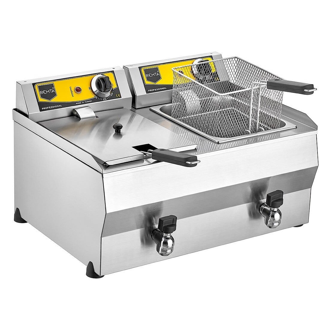 Remta R111 8+8 lt Yağ Tahliye Musluklu Elektrikli Fritöz-ELEKTRİKLİ FRİTÖZLER - Demasan
