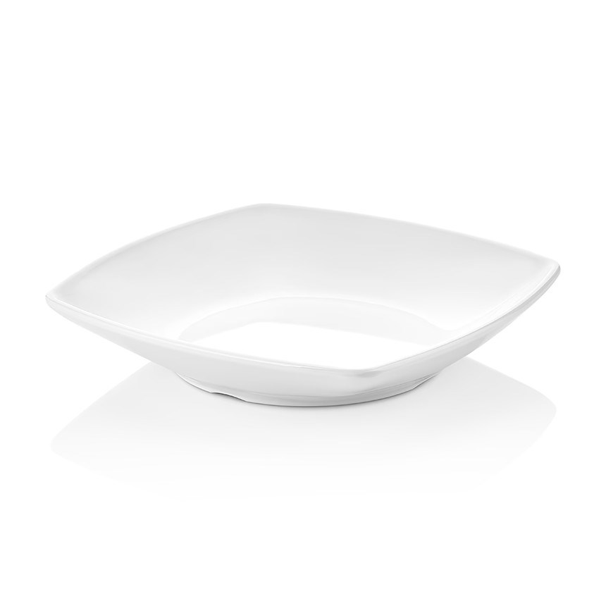Thermoset Carre Çukur Tabak 21 x 25 cm - Adet : 6 1.000 ml - Porselen Beyazı-Kırılmaz Tabaklar - Demasan
