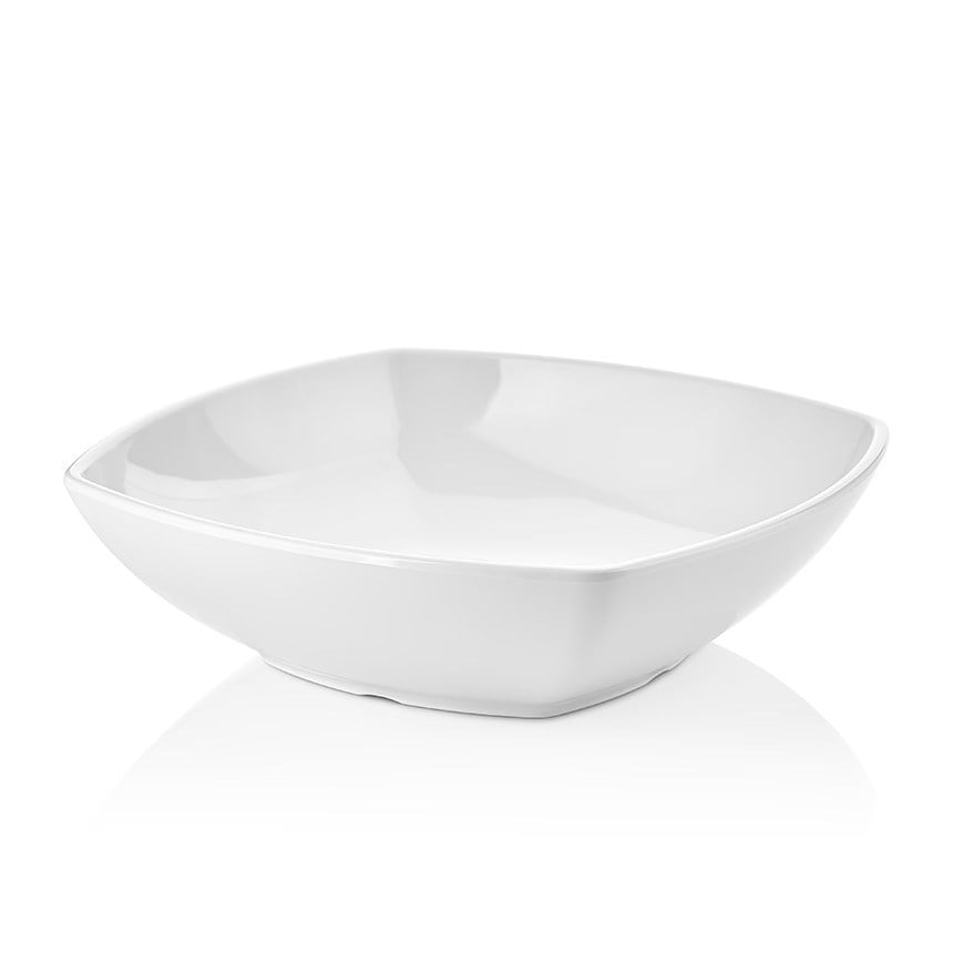 Thermoset Carre Kare Salata Kase 25,5 x 29,2 cm 2.600 ml - Porselen Beyazı-Kırılmaz Kaseler - Demasan
