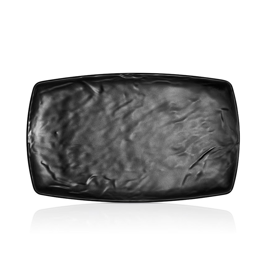 Thermoset Carre Matt Dikdörtgen Tabak 20 x 33 cm - Siyah-Kırılmaz Tabaklar - Demasan
