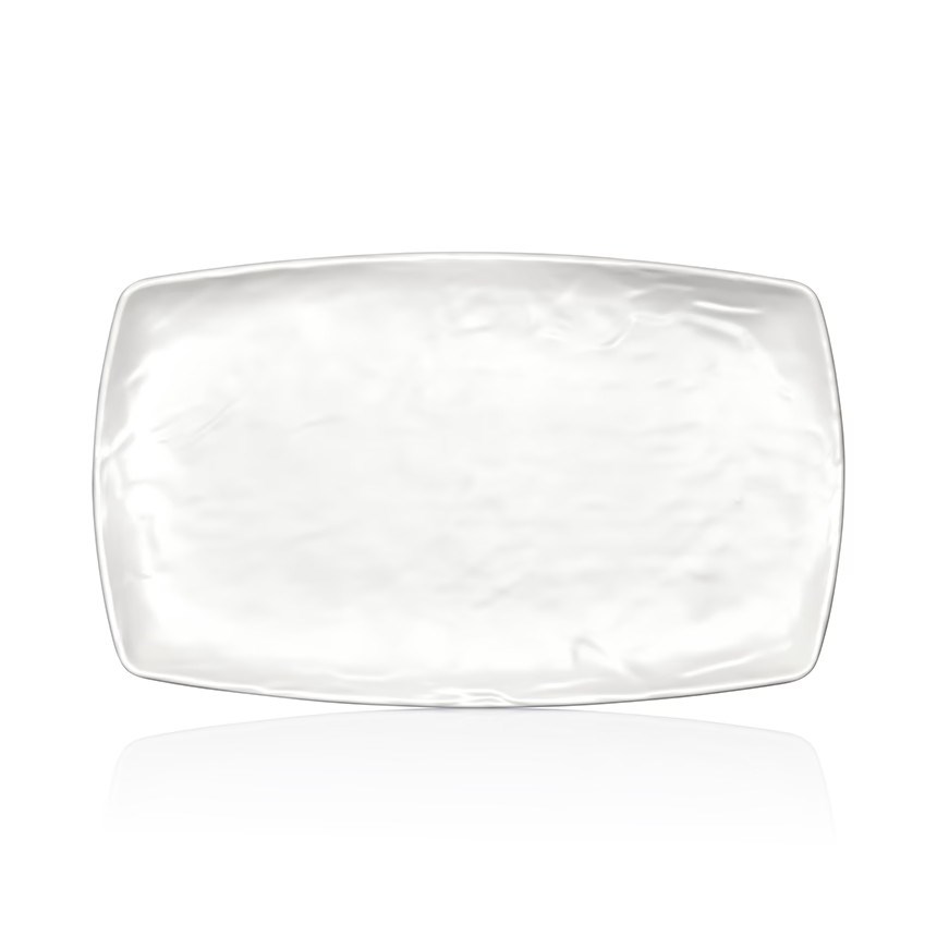 Thermoset Carre Matt Dikdörtgen Tabak 20 x 33 cm - Krem Beyazı-Kırılmaz Tabaklar - Demasan
