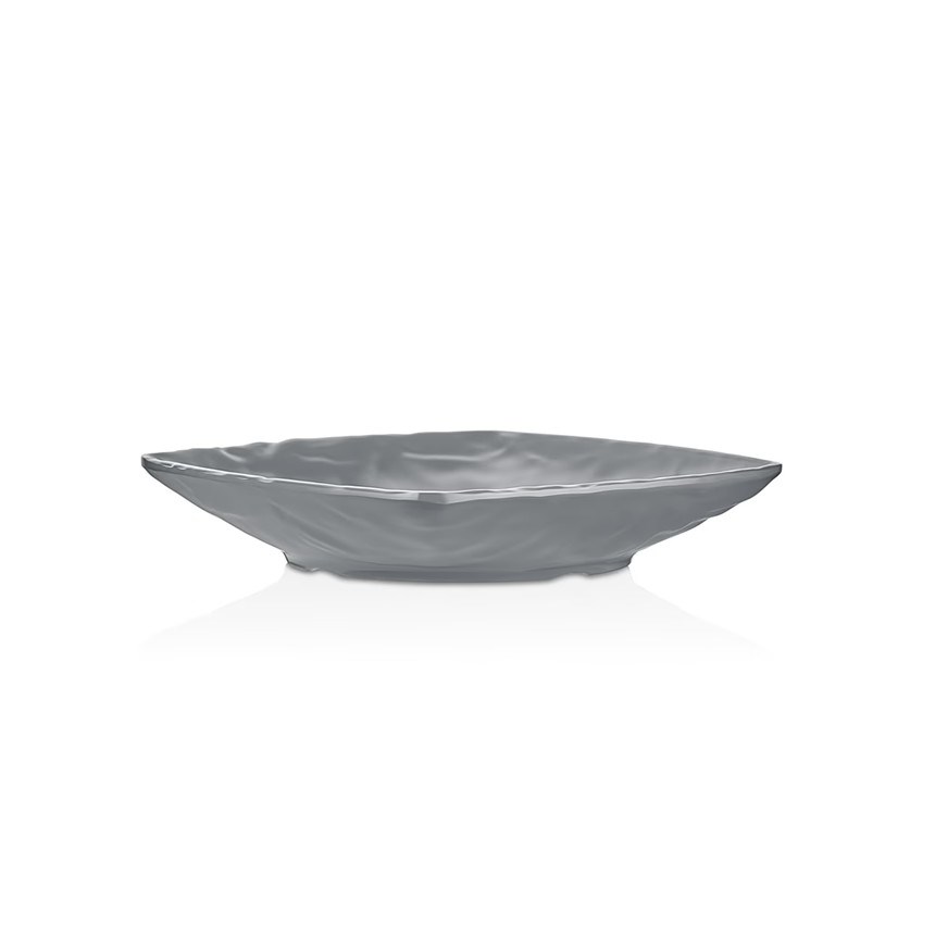 Thermoset Carre Matt Kare Çukur Tabak 21 x 25 cm 1.000 ml - Gri-Kırılmaz Tabaklar - Demasan

