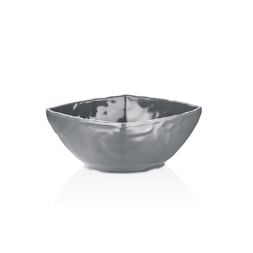 Thermoset Carre Matt Kare Kase 15 x 17,8 cm 800 ml - Gri-Kırılmaz Kaseler - Demasan
