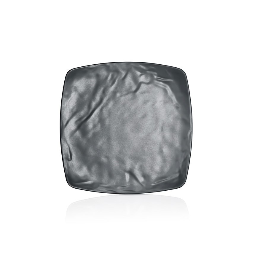 Thermoset Carre Matt Kare Tabak 21,5 x 26 cm - Gri-Kırılmaz Tabaklar - Demasan
