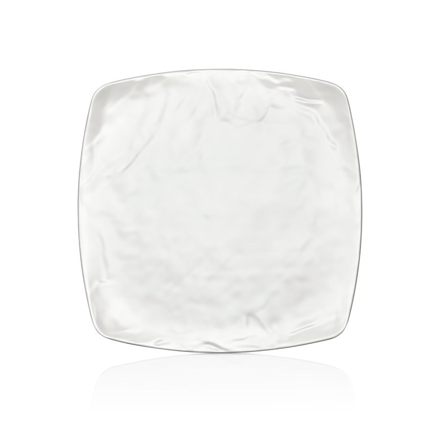Thermoset Carre Matt Kare Tabak 27 x 32,5 cm - Krem Beyazı-Kırılmaz Tabaklar - Demasan
