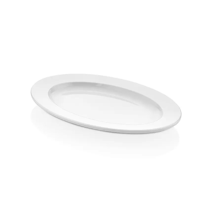 Thermoset Classic Oval Tabak 24 x 16,5 cm - Porselen Beyazı-Kırılmaz Tabaklar - Demasan
