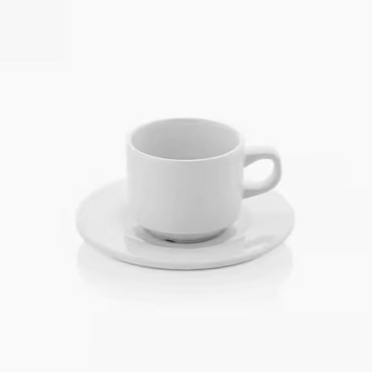 Thermoset Drinkware Fincan & Fincan Tabağı Ø - cm 250 ml - Porselen Beyazı-Kırılmaz Fincan ve Kupalar - Demasan
