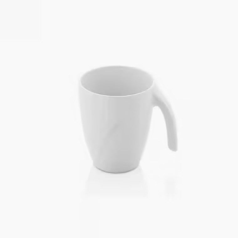Thermoset Drinkware Yarı Kulplu Mug Ø 8,2 cm 300 ml - Porselen Beyazı-Kırılmaz Fincan ve Kupalar - Demasan
