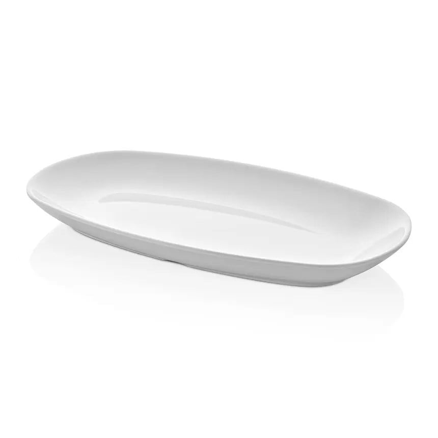 Thermoset International Oval Tabak 34 x 20 cm - Porselen Beyazı-Kırılmaz Tabaklar - Demasan

