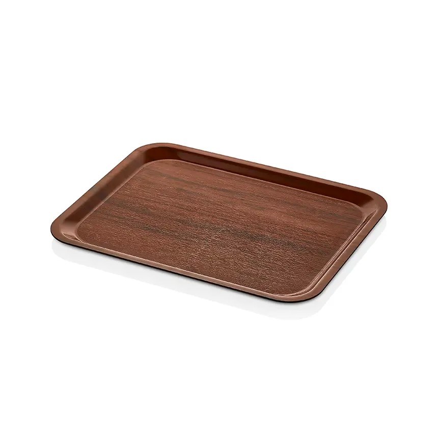 Thermoset Lamine Dikdörtgen Tepsi Ceviz 36 x 46 cm-Kırılmaz Sürahi ve Tepsiler - Demasan
