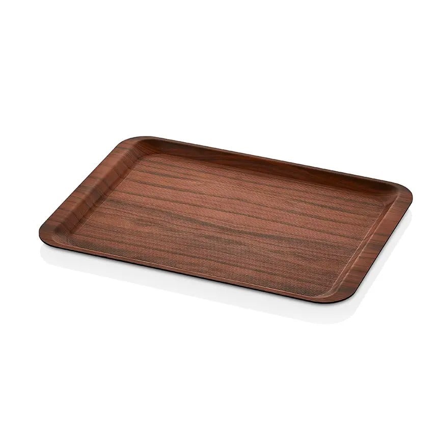 Thermoset Lamine Kaymaz Dikdörtgen Tepsi Ceviz 32 x 44 cm-Kırılmaz Sürahi ve Tepsiler - Demasan
