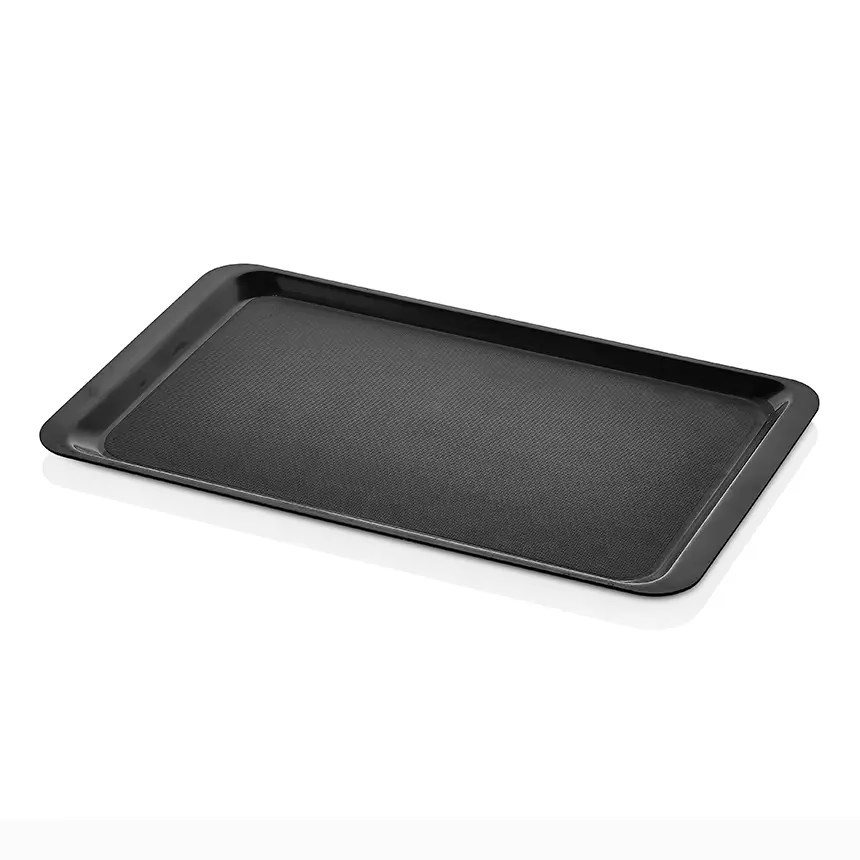 Thermoset Lamine Kaymaz Dikdörtgen Tepsi GN.1/1 - 32 x 53 cm - Siyah-Kırılmaz Sürahi ve Tepsiler - Demasan
