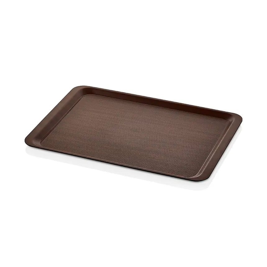 Thermoset Lamine Kaymaz Dikdörtgen Tepsi Maun EN.1/1 - 37 x 53 cm-Kırılmaz Sürahi ve Tepsiler - Demasan
